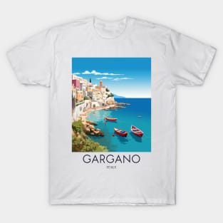 A Pop Art Travel Print of Gargano - Italy T-Shirt